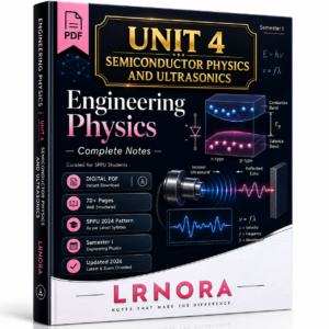 UNIT 4 – SEMICONDUCTOR PHYSICS AND ULTRASONICS