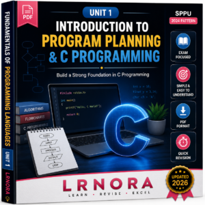 UNIT 1 – INTRODUCTION TO PROGRAM PLANNING & C PROGRAMMING