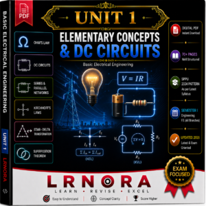 UNIT 1 – ELEMENTARY CONCEPTS AND DC CIRCUITS