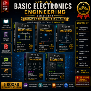 Complete Basic Electronics Engineering – Semester 1 | 5 Unit Digital PDF Bundle | SPPU 2024 Pattern | Exam-Focused Notes