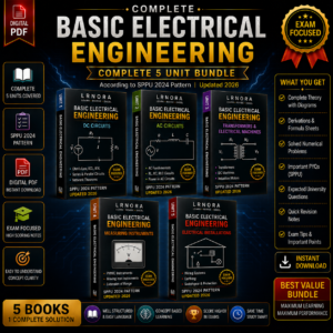 Complete Basic Electrical Engineering – Semester 1 | 5 Unit Digital PDF Bundle | SPPU 2024 Pattern | Exam-Focused Notes