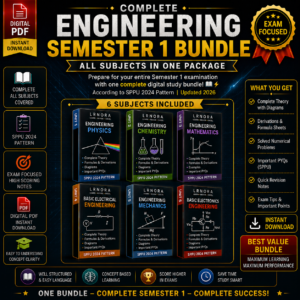 SPPU Engineering Semester 1 Complete Bundle – All Subjects | Digital PDF | 2024 Pattern | Updated 2026